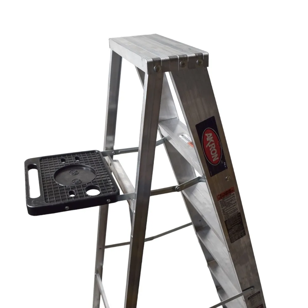 Escalera De Tijera Aluminio C/plataforma Akron 4 Escalones 77-14 150kg