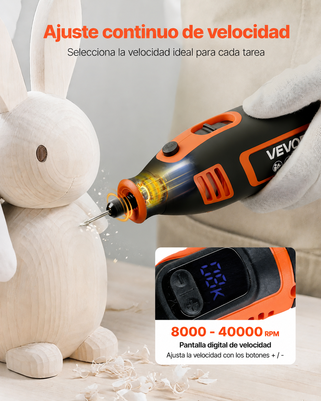 Kit de herramientas rotativas Electrica Vevor S1J-FE14-10- 51pzas