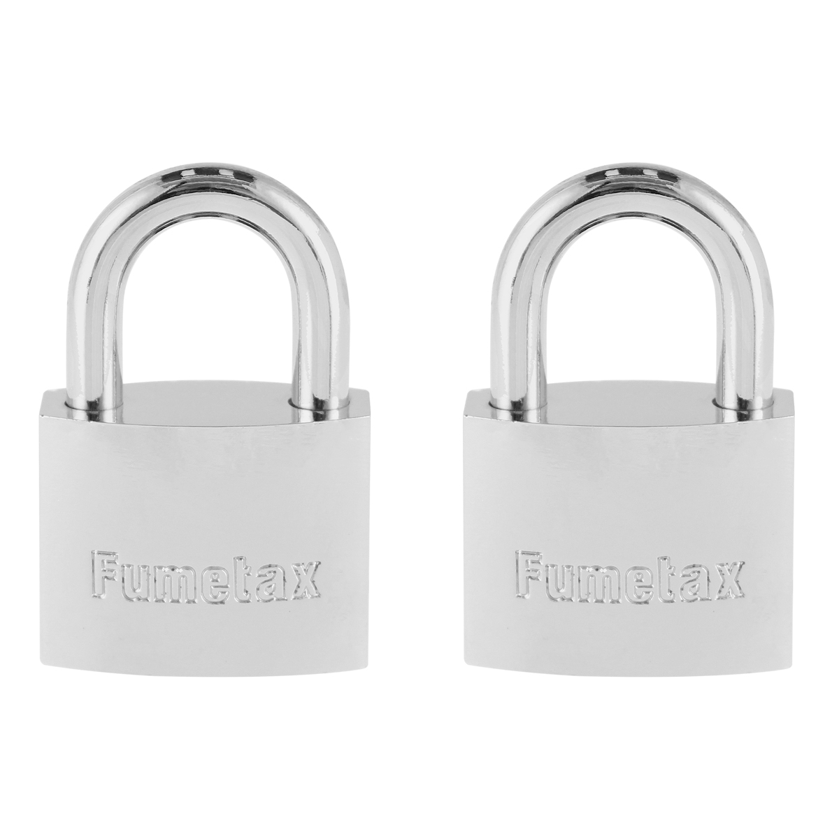 Juego de 2 candados de hierro gancho corto cromo SW-5501S40011 Fumetax
