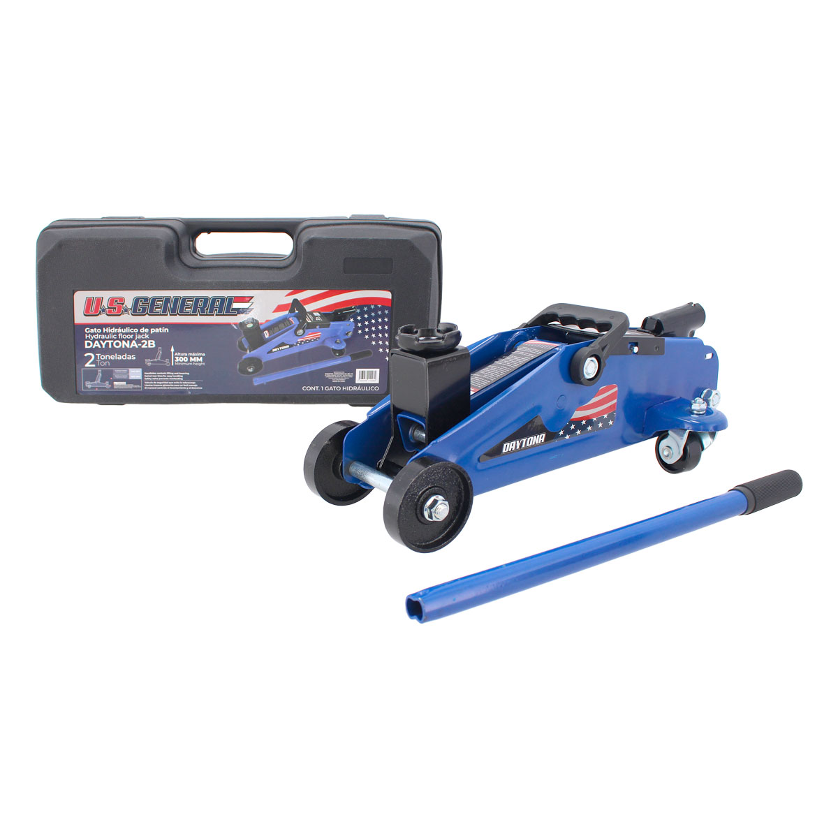 Gato Hidráulico de patín 2 toneladas azul DAYTONA-2B US GENERAL