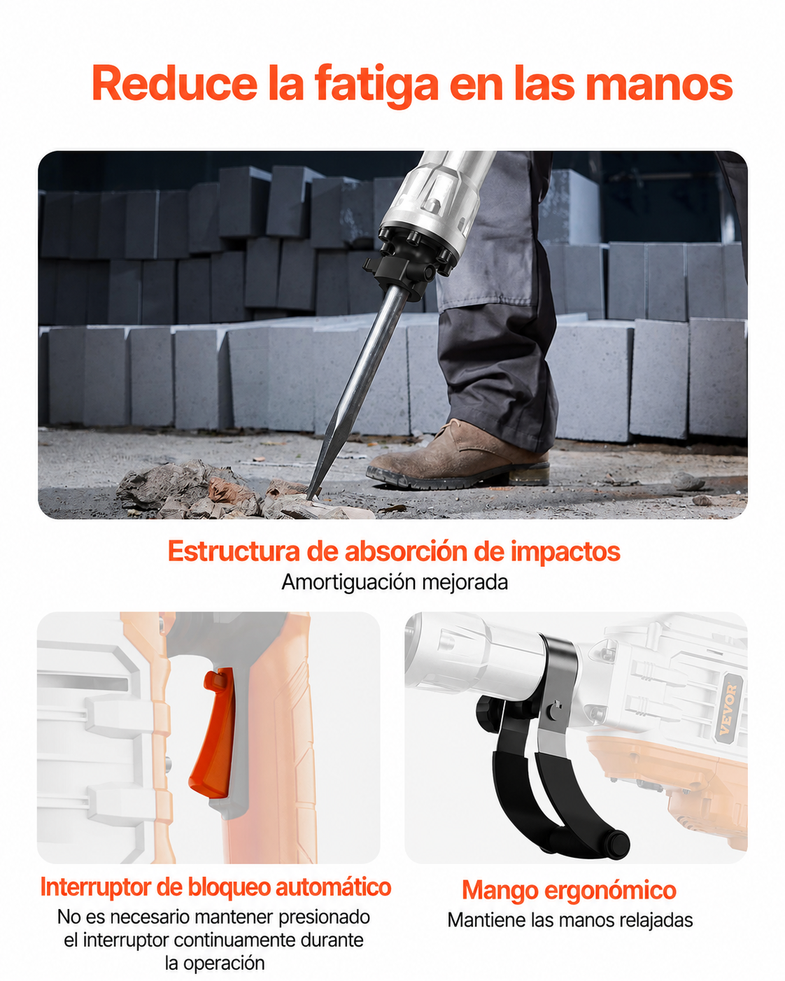 Martillo de demolicion de Hormigon Vevor Z1G-DS-107M- 3500W