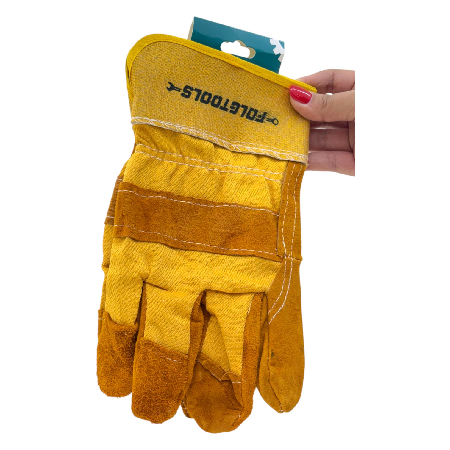 Guantes de Seguridad Amarillos de Carnaza 105025- FolgTools