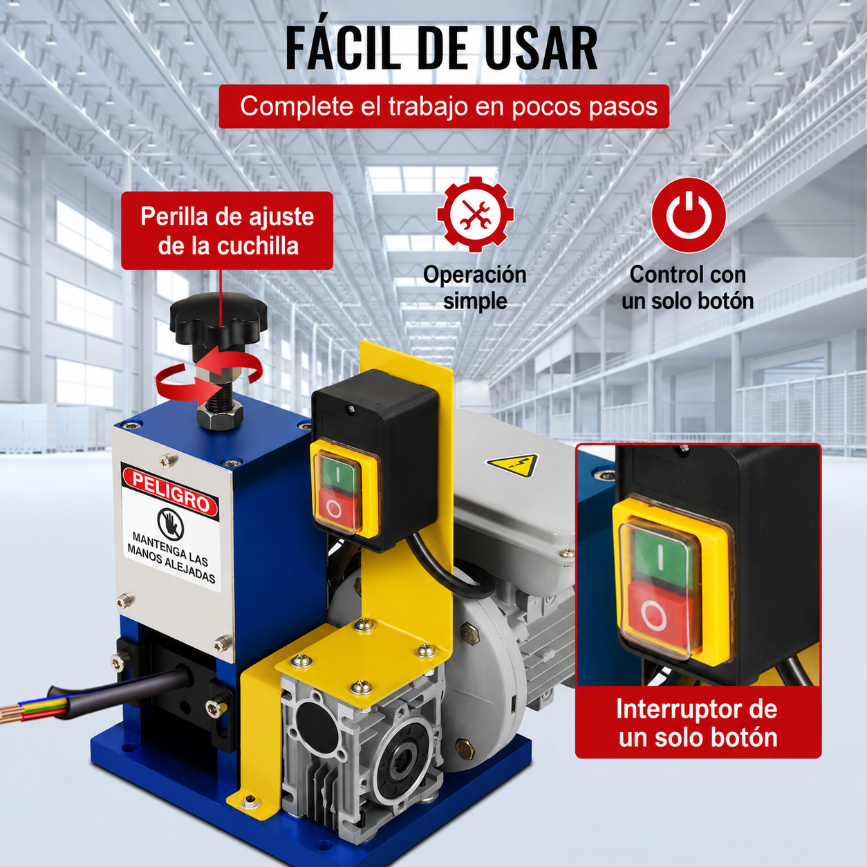 Maquina Pelacables Electrica Vevor SMS-025- 60ft