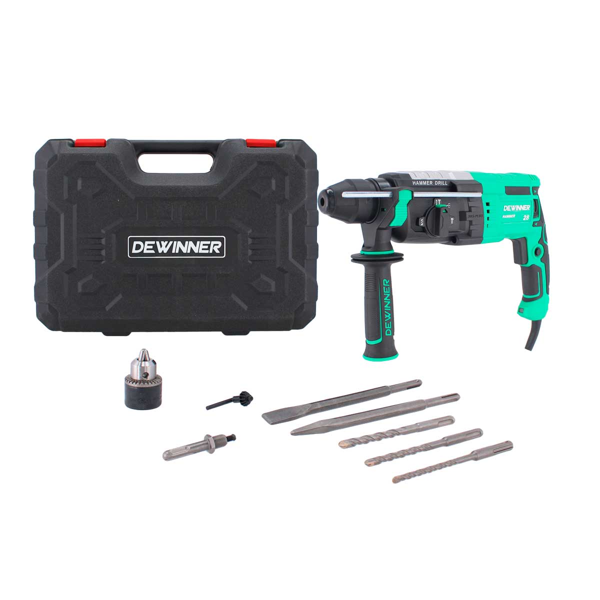 Rotomartillo cincelador SDS Plus 1080 W DW-7028 Dewinner