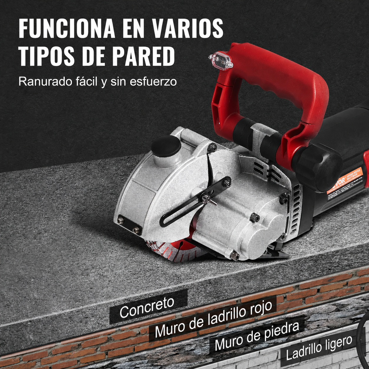 Rozadora de muros de corte Vevor KC125- 2500W