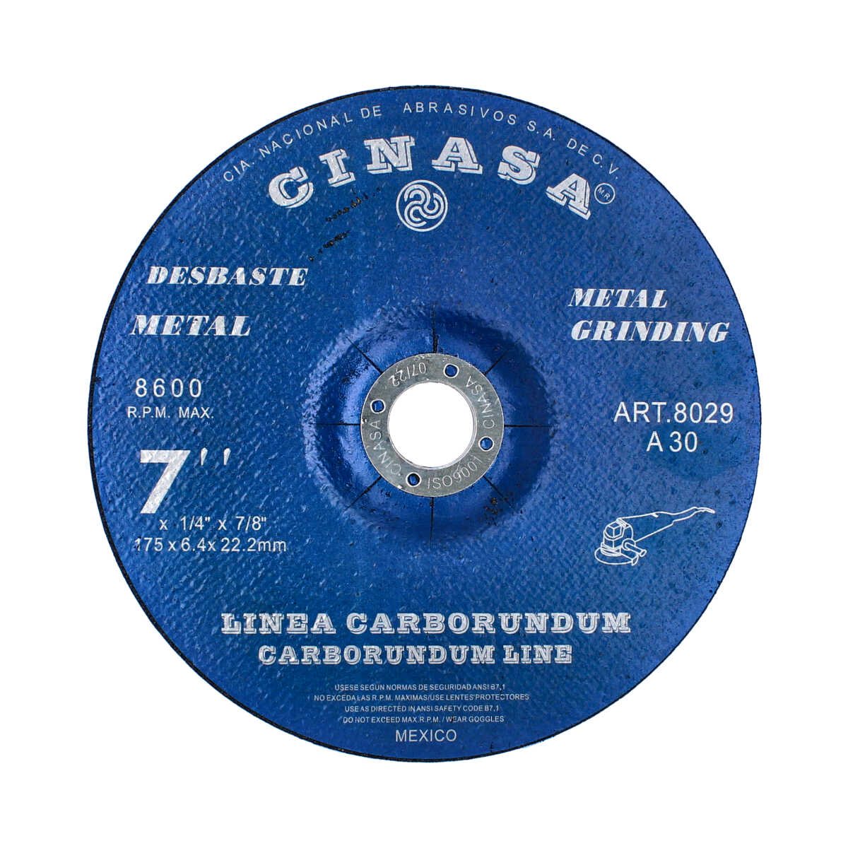 Disco para desbaste Metal 7" 8029 Cinasa
