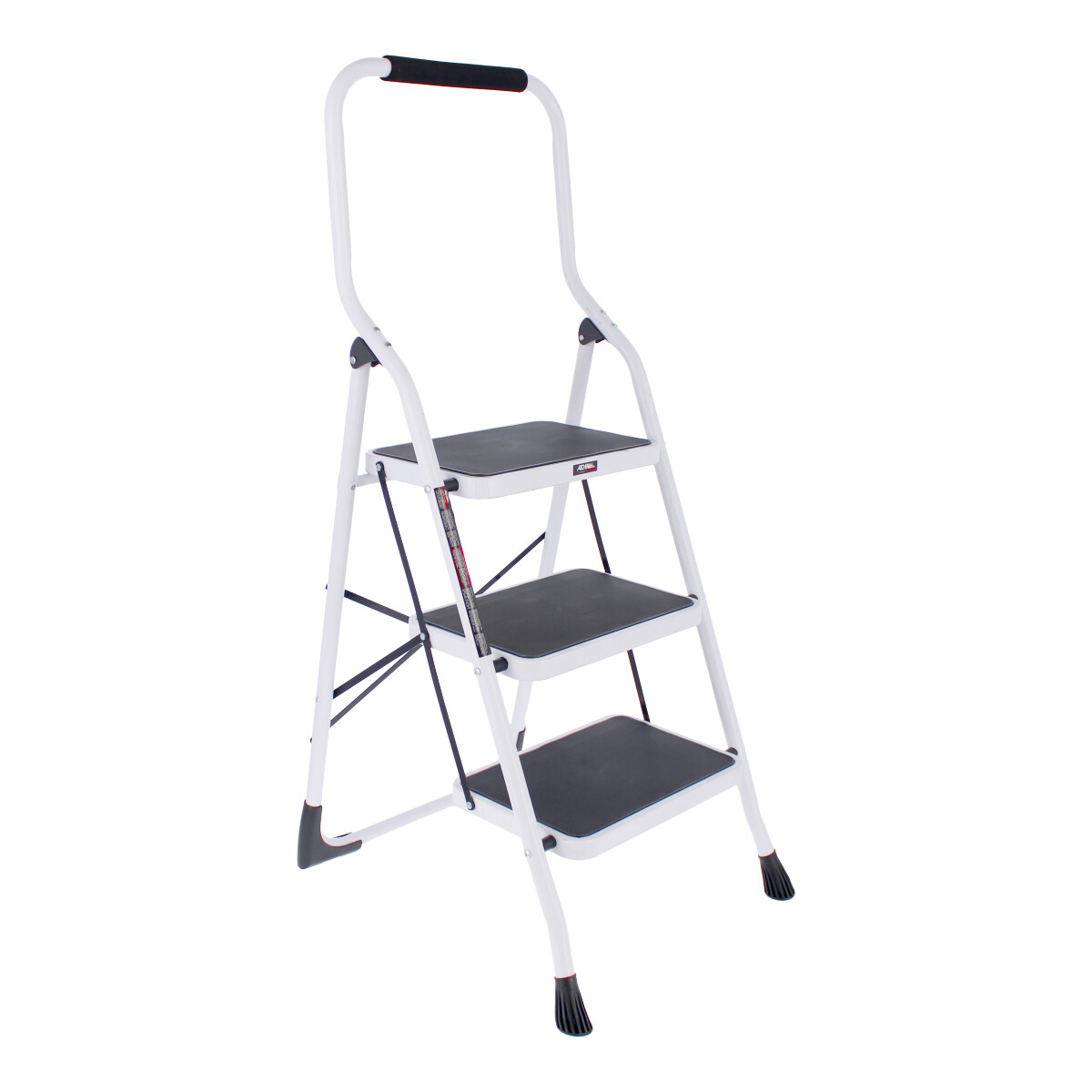 Escalera de 3 peldaños  blanca con barandilla alta 13771 Adir
