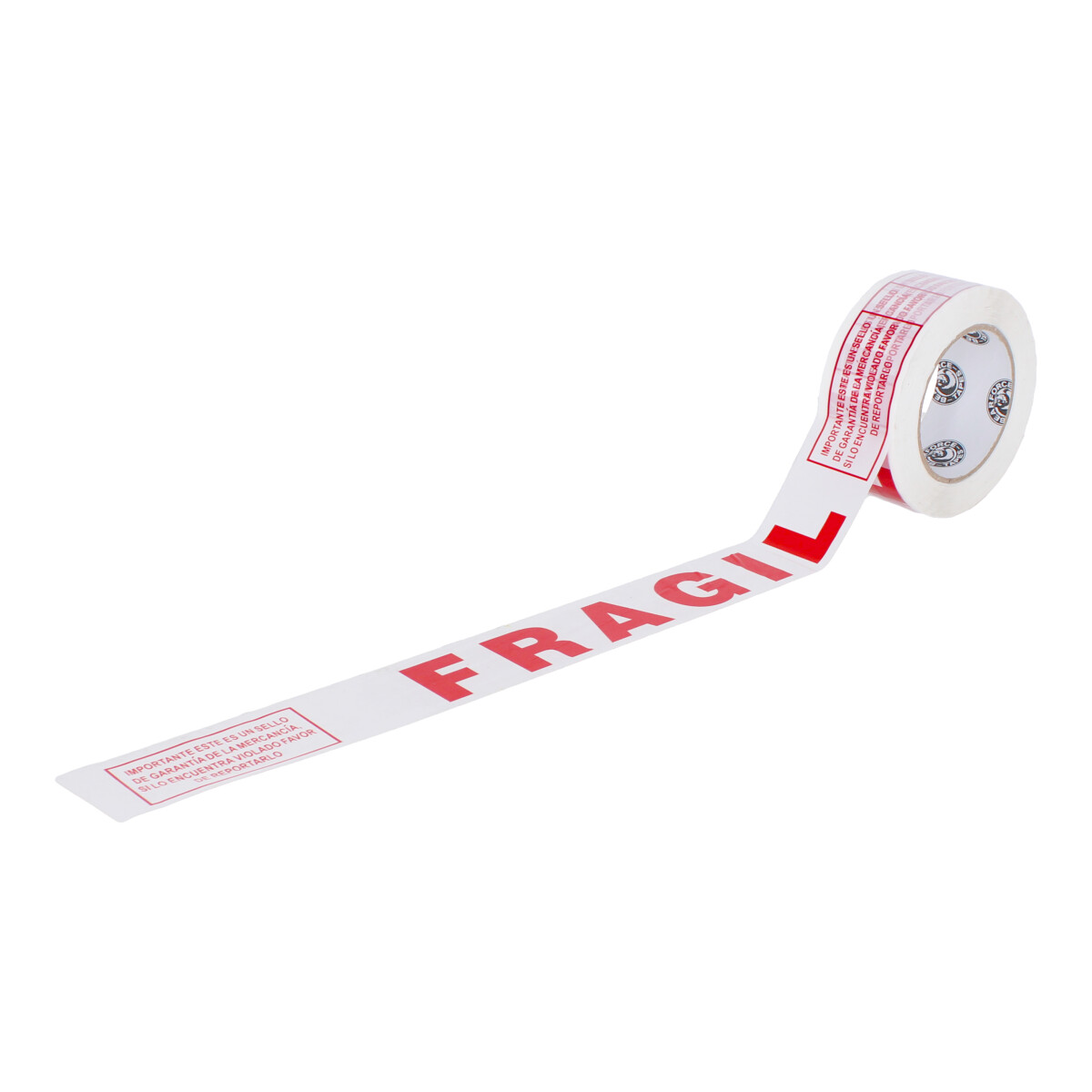 Cinta para empacar blanco con rojo "FRAGIL" de 48 mm X 135 metros C21103 Bear Force