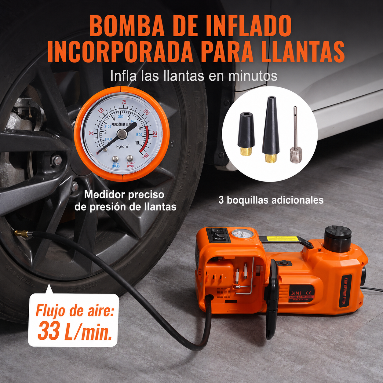 Gato electrico con Llave de Impacto Electrica Vevor ZSY01-2- 5t