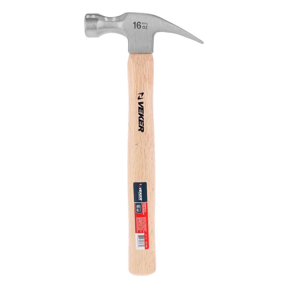 Martillo de madera  uña recta 16 Oz 12312 Veker