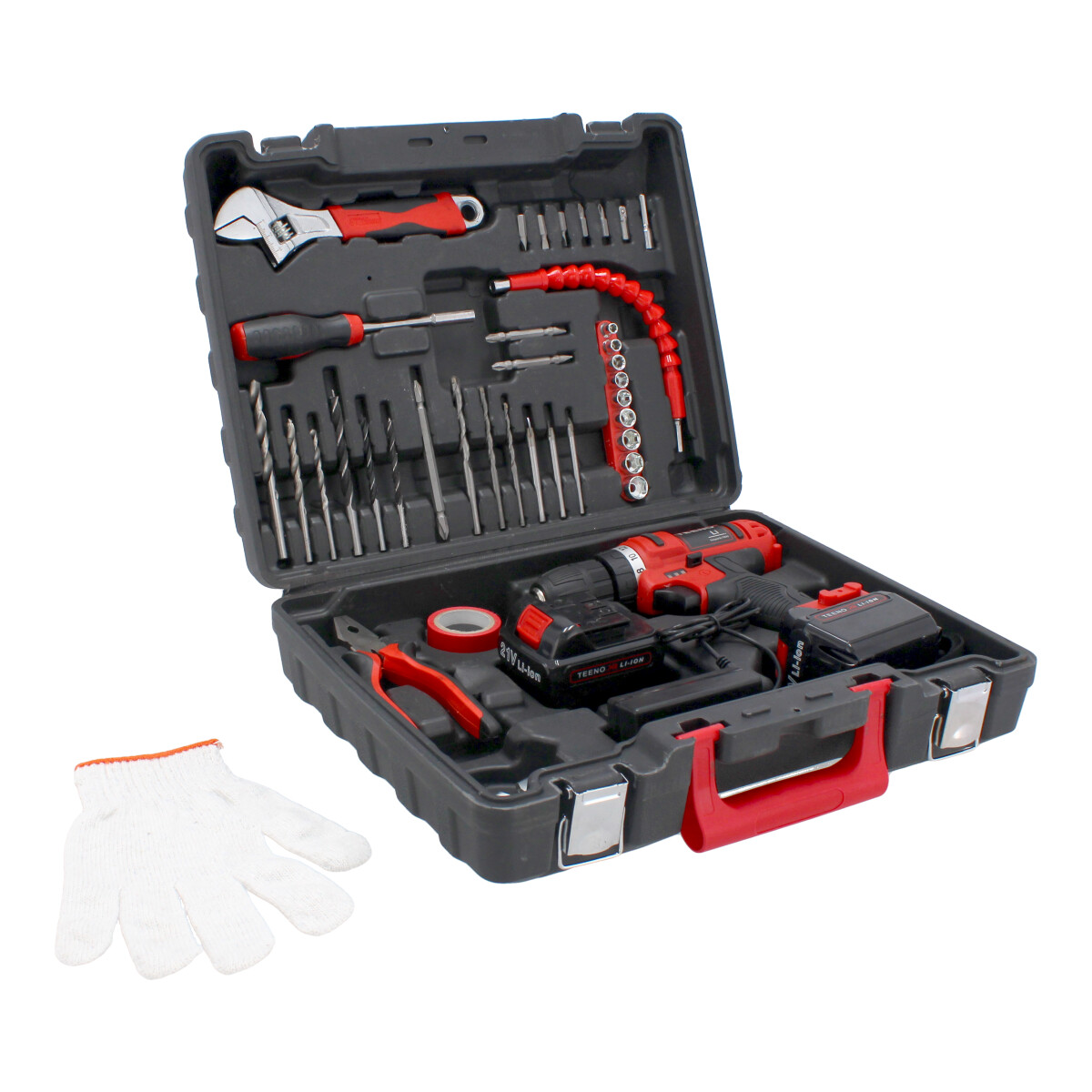 Taladro atornillador inalámbrico 21 V con accesorios 5816-35 TEENO