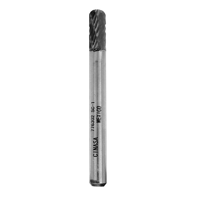 Lima rotativa cilindrica forma "C" punta redonda 1/4" x 5/8" x 1/4" 776302 Cinasa