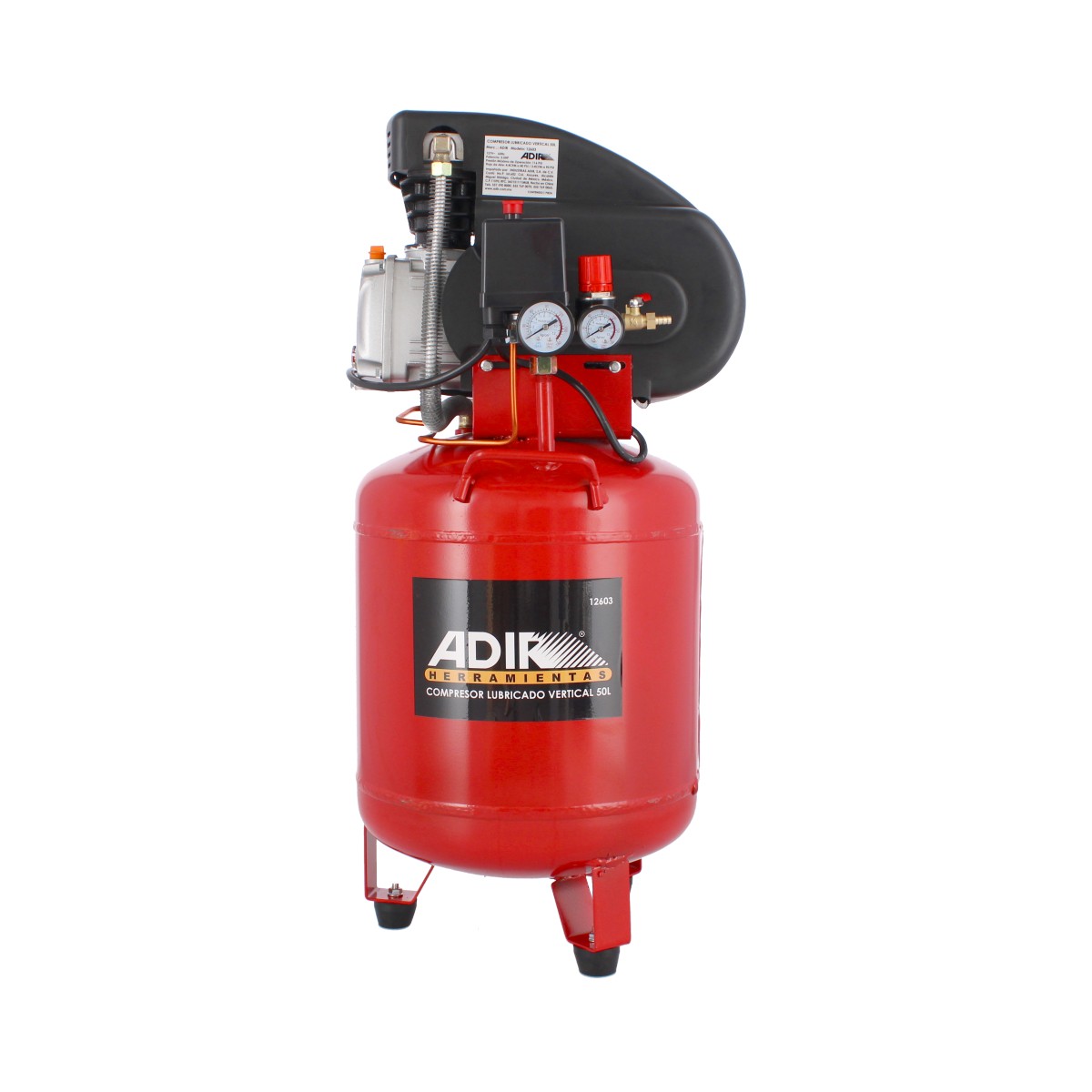Compresor lubricado vertical 50 litros 12603 Adir