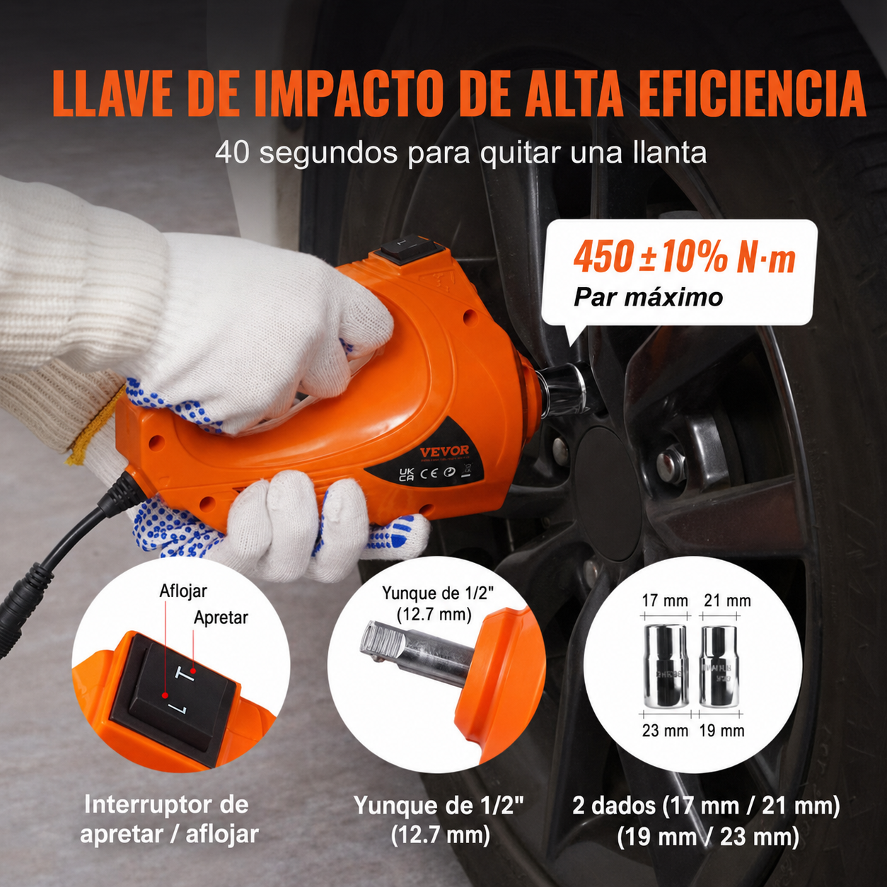Gato electrico con Llave de Impacto Electrica Vevor ZSY01-2- 5t