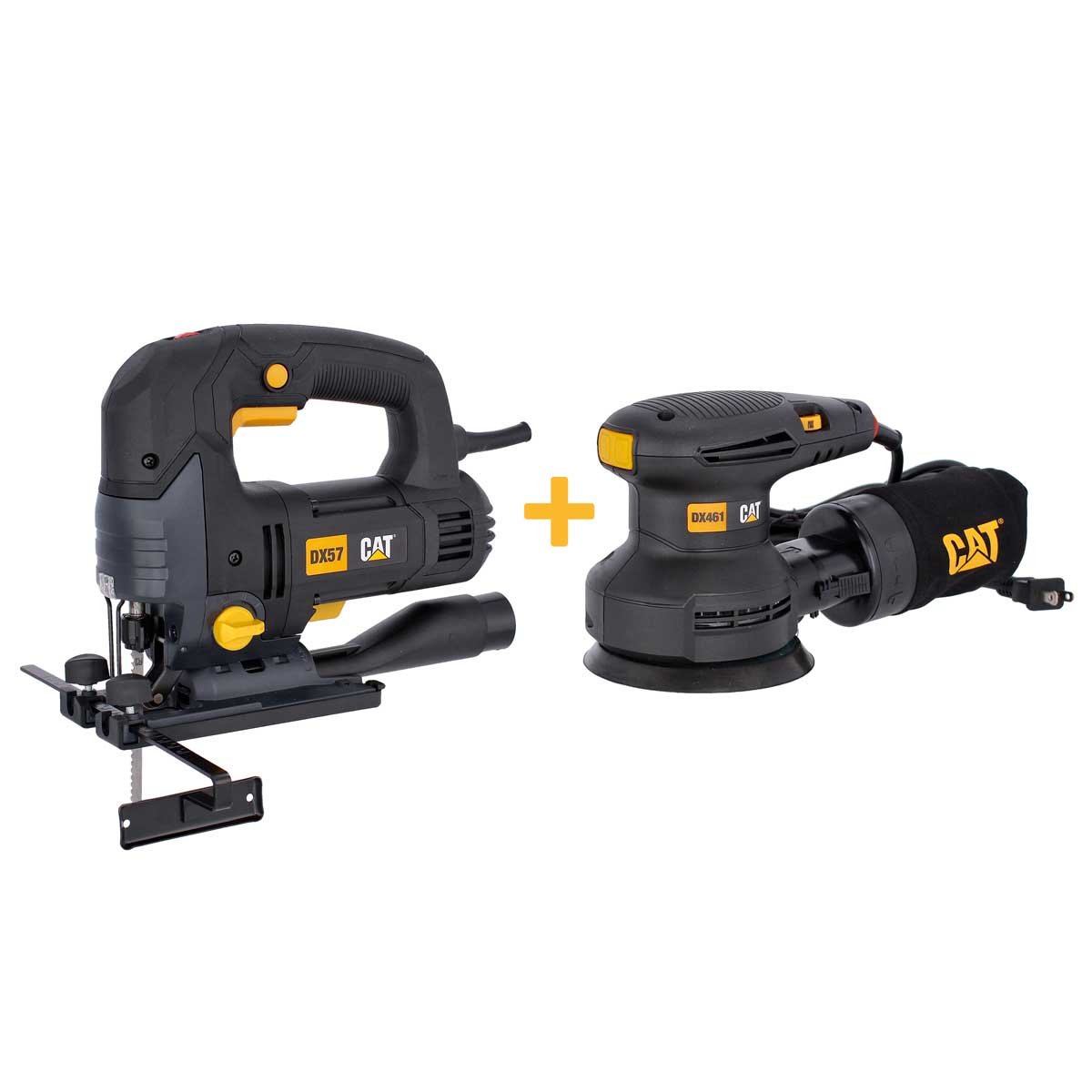 Combo Sierra caladora DX57U + Lijadora orbital DX461U CAT