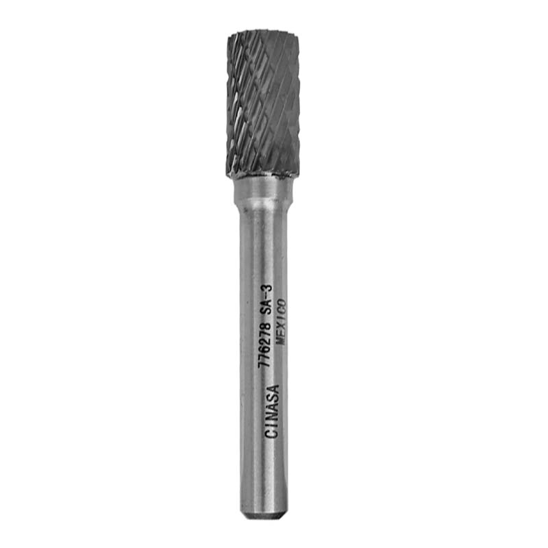 Lima rotativa cilíndrica forma "A" sin corte frontal 3/8" x 3/4" x 1/4" 776278 Cinasa
